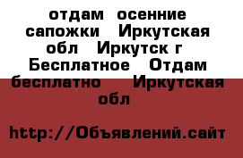 отдам! осенние сапожки - Иркутская обл., Иркутск г. Бесплатное » Отдам бесплатно   . Иркутская обл.